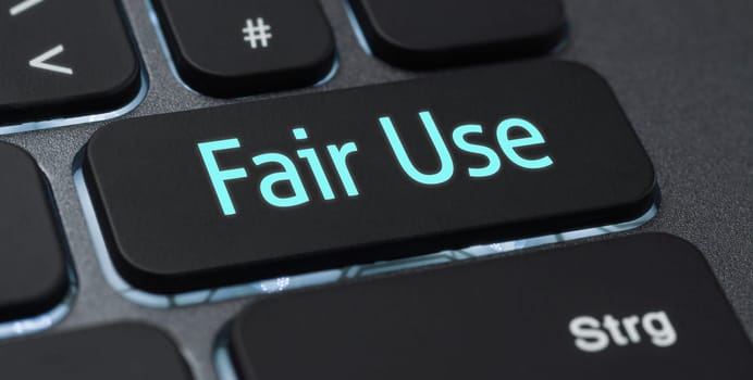Illuminated keyboard with a labeled key - Fair Use