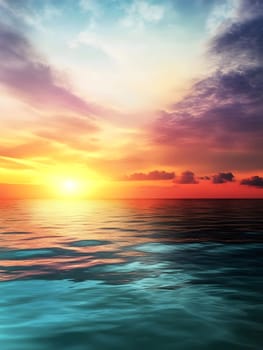 Sunset Ocean Sunrise Horizon Sunlight Water waves