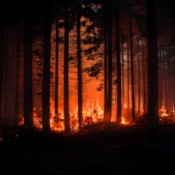 Forest wildfire Burning Burn Trees Flame Emergency
