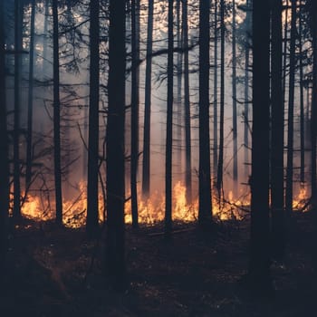 Forest wildfire Burning Burn Trees Flame Emergency