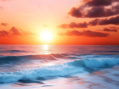 Sunset Ocean Sunrise Horizon Sunlight Water waves