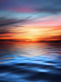 Sunset Ocean Sunrise Horizon Sunlight Water waves