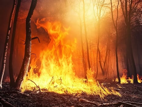 Forest wildfire Burning Burn Trees Flame Emergency
