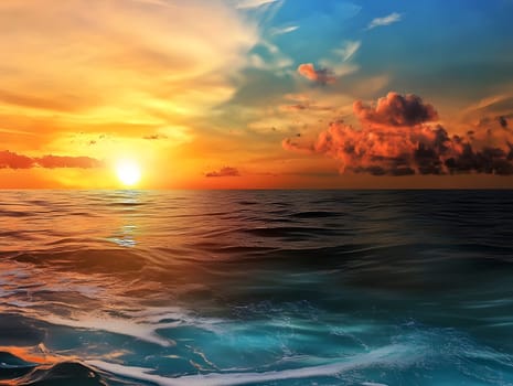 Sunset Ocean Sunrise Horizon Sunlight Water waves
