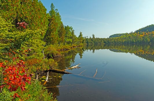 Calm Waters in the Great North Woods on Lonely Lake in the Boundary Waters in Minnesota