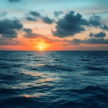 Sunset Ocean Sunrise Horizon Sunlight Water waves