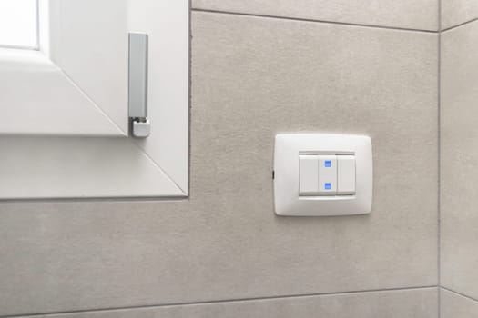 Electric roller shutter switch. Modern style.