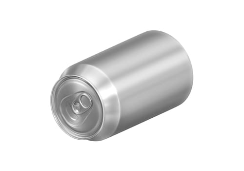Aluminum can isolated on white background