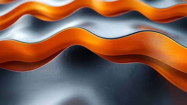A hyper-detailed 3D rendering of a technical abstract background in vibrant orange and deep black. This high-resolution, high-contrast image emphasizes complex geometric patterns and a futuristic aesthetic, offering a visually captivating experience with striking clarity.