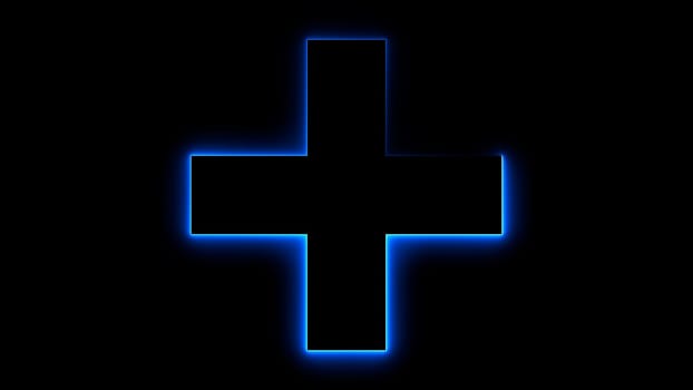 Cross shape or letter X. Computer generated 3d render
