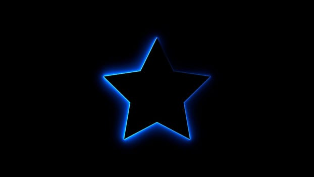 Star neon shape. Computer generated 3d render