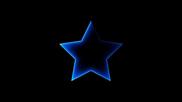 Star neon shape. Computer generated 3d render