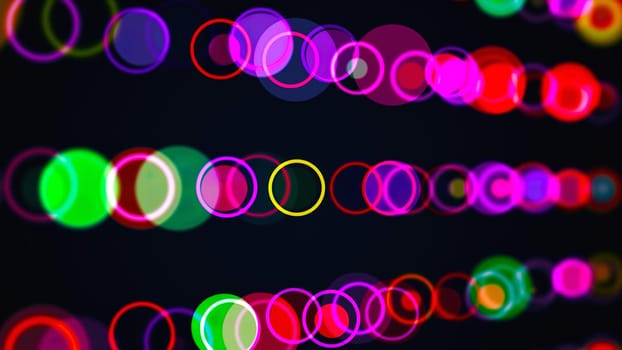 Abstract circles particles. Computer generated 3d render