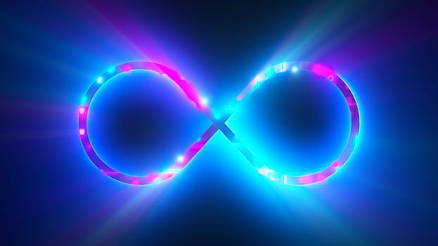 Abstract infinity sign. Computer generated 3d render