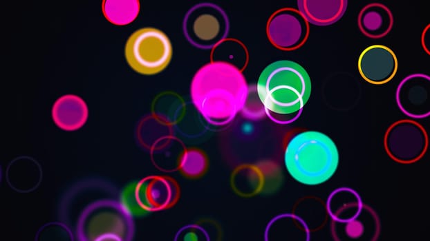 Abstract circles particles. Computer generated 3d render
