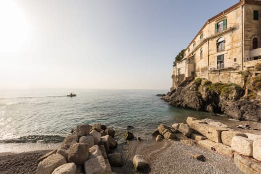 view of the village Minori on the coast of Amalfi. Italy