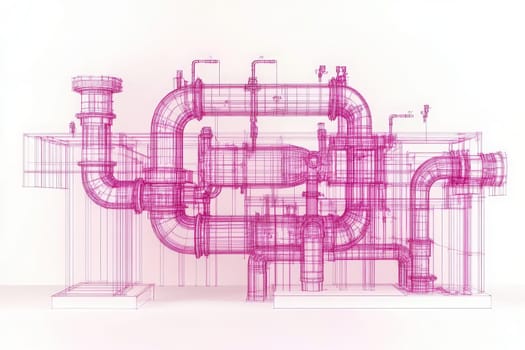 A handheld diagnostic tool is presented in an isolated environment, designed for evaluating and ensuring the functionality of complex piping systems used in various applications.