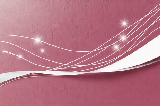 Delicate white lines and sparkles flow gracefully across a soft pink backdrop, creating a stylish and modern aesthetic.