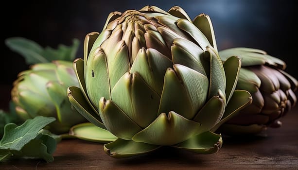 artichocks vegetables vegetarian food, AI generated image