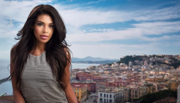 gorgeous young woman portrait, AI generated image