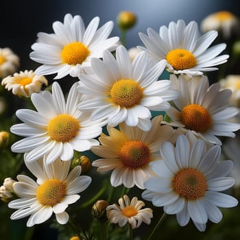 chamomile flowers of Chamaemelum, AI generated image
