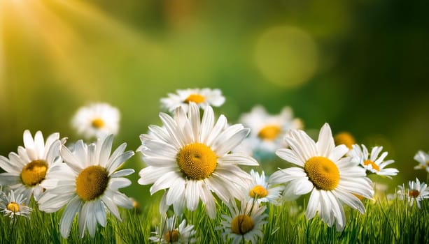 chamomile flowers of Chamaemelum, AI generated image