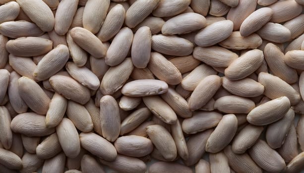navy beans top flat view, AI generated image