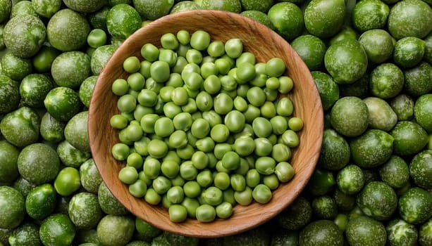 peas beans top flat view, AI generated image