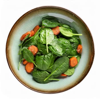 spinachs salad vegetarian food, AI generated image