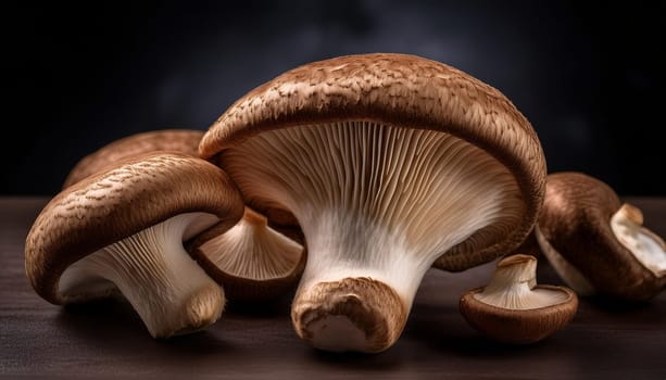 chinese shiitake chinquapin mushrooms, AI generated image
