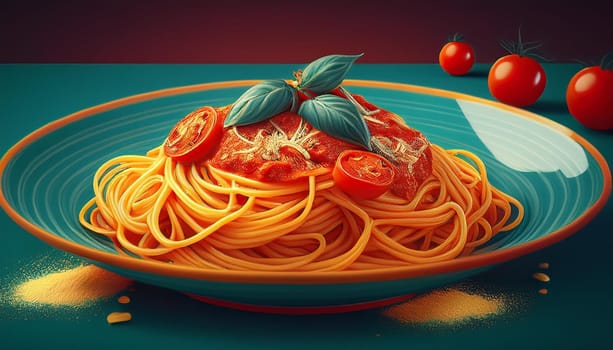 spaghetti al pomodoro pasta, AI generated image