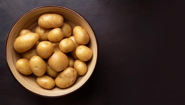 potatoes vegetables flat view, AI generated image