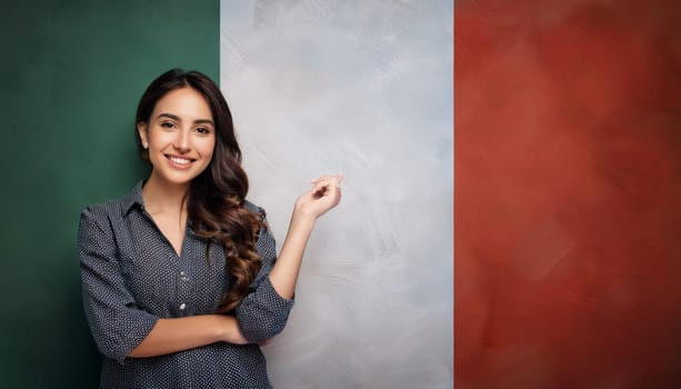 gorgeous young woman teacher, AI generated image