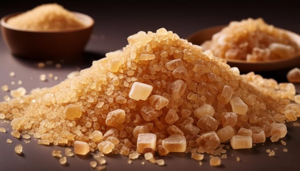 unrefined brown sugar heap, AI generated image