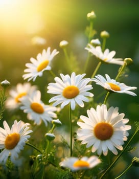 chamomile flowers of Chamaemelum, AI generated image