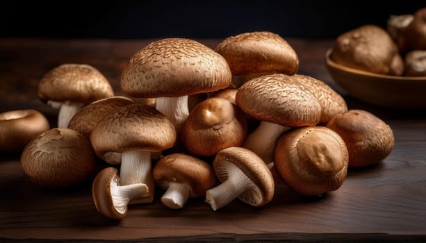 chinese shiitake chinquapin mushrooms, AI generated image