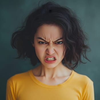 Angry Serious Asian Woman Emotional Lady Portrait