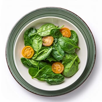 spinachs salad vegetarian food, AI generated image