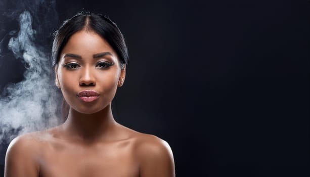 pretty young woman portrait, AI generated image