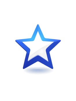 Simple Blue Star Graphic Icon logo Emblem