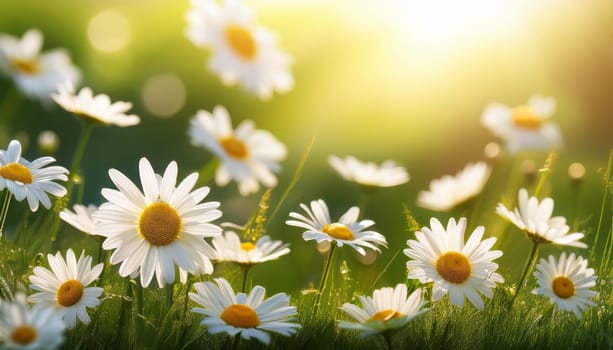 chamomile flowers of Chamaemelum, AI generated image