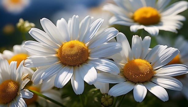 chamomile flowers of Chamaemelum, AI generated image