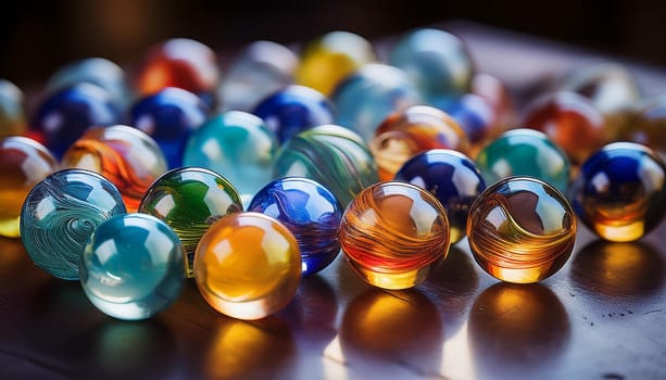 glass marbles toy, AI generated image