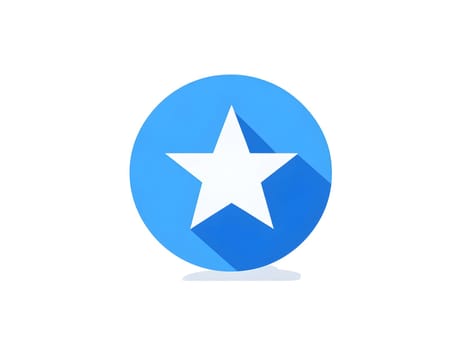 Simple Blue Star Graphic Icon logo Emblem