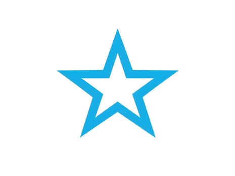 Simple Blue Star Graphic Icon logo Emblem
