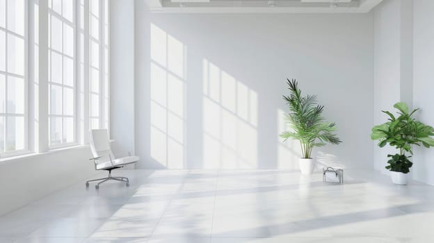 Business environment designed with spacious copy space.