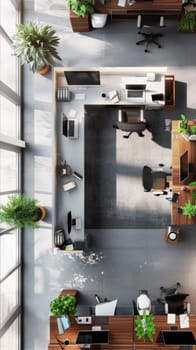 Business layout featuring a large copy space area.