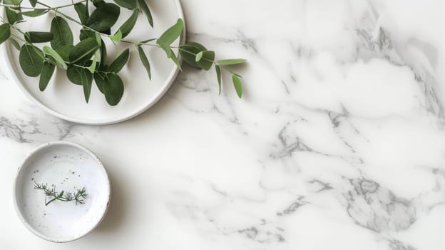 Classic white background mockup arrangement for versatile applications.
