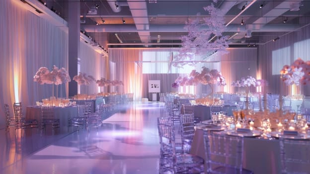 Clean and contemporary party design with minimalist accents