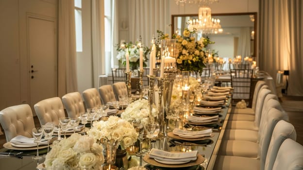 Clean and modern party design exudes timeless appeal